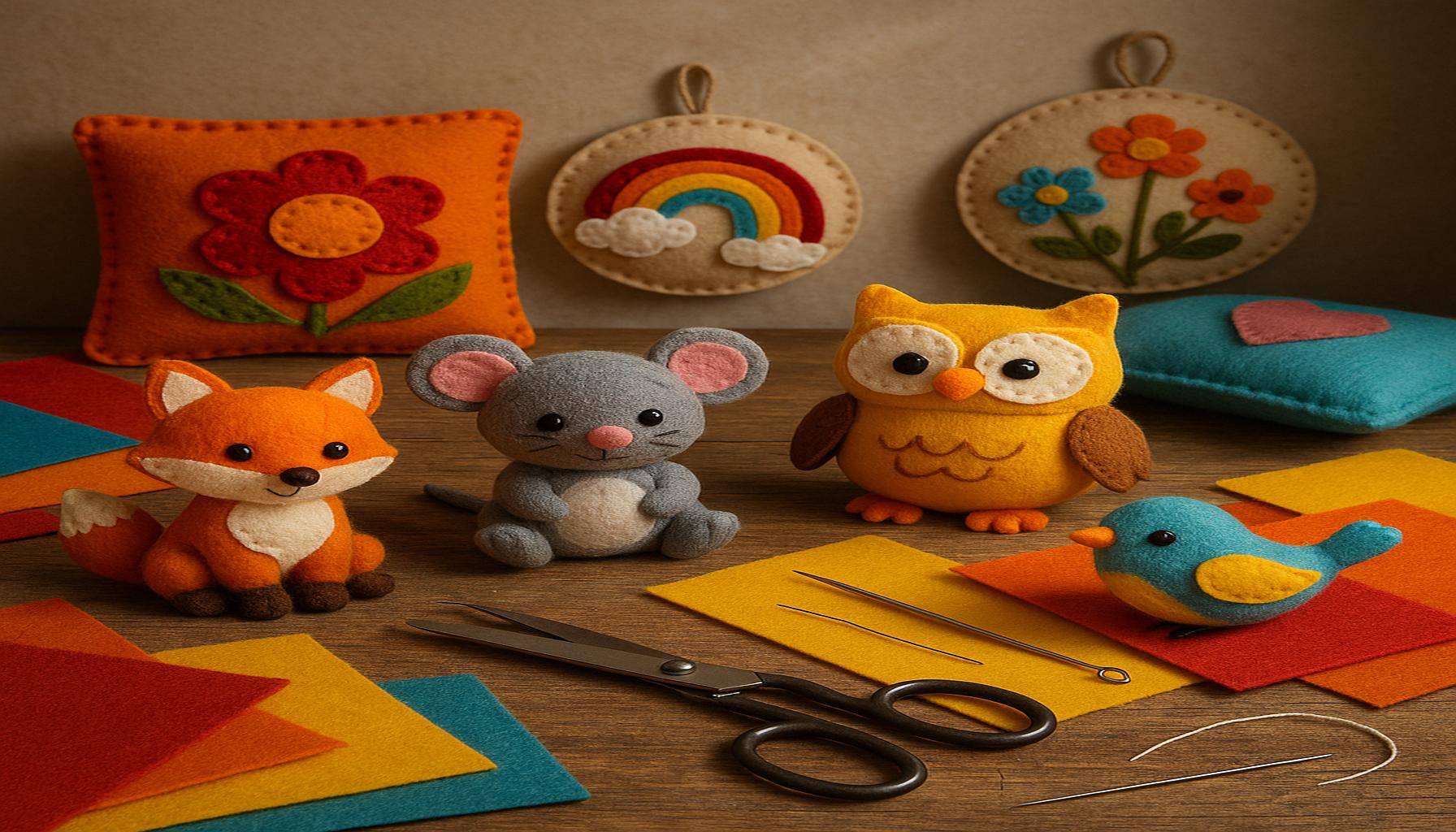 The Art of Felt: Creating Decorations and Toys with Simple Sewing Techniques